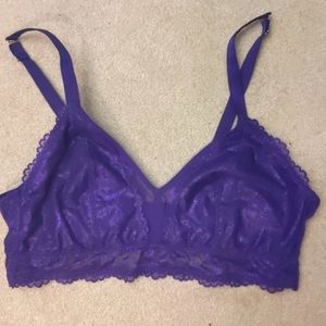 Savagexfenty purple sparkly bra bralette 2x